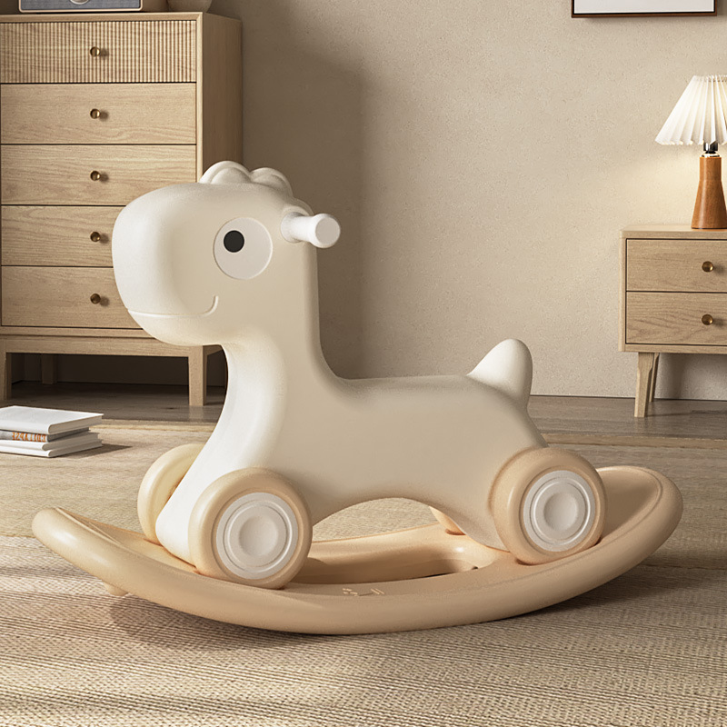 New Design 2 In 1 Multi Function Rocking Horse With Wheel Toddler Baby Toy Car Birthday Gifts Kid Ride On Toy