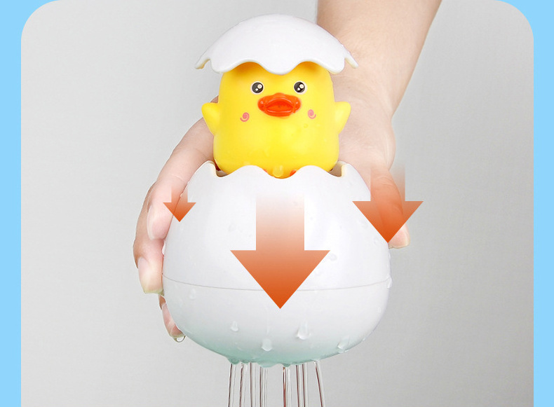 Factory direct sale baby shower toys children's lovely duck penguin egg water shower bath shower swimming water toys