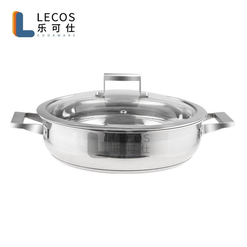 Restaurant Equipment Stainless Steel Soup Hot Pot Brand New Stainless Steel Restaurant Soup Base Hot Pot Casserole