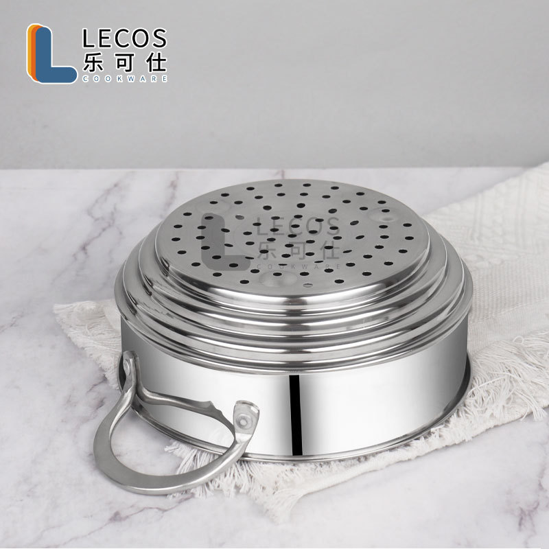 Suitable for 16/18/20cm Pots and Pans Stainless Steel Steamer Insert Steamer Basket Kitchen Tools with Lid