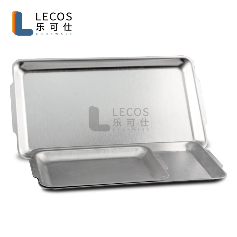 Food Grade Stainless Steel 304 Cake Baking Tray Serving Tray Oven Tray Hamburger Bakeware Customized