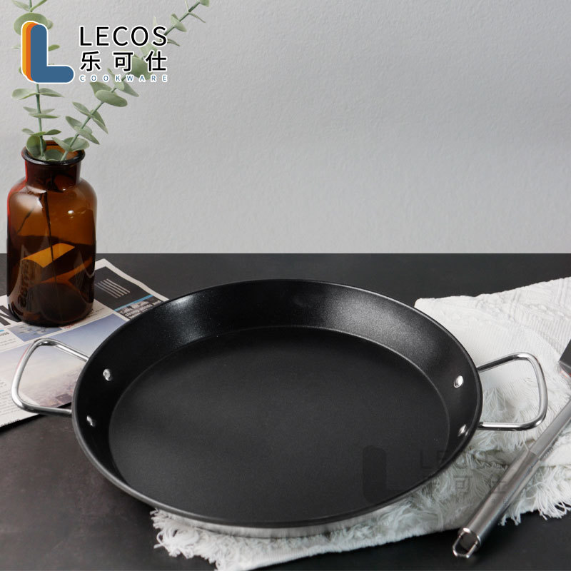 Restaurant Equipment Commercial Stainless Steel Seafood Pealla Pan with Non Stick Coating Frying Pan For Cooking