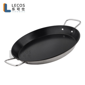 Restaurant Equipment Commercial Stainless Steel Seafood Pealla Pan with Non Stick Coating Frying Pan For Cooking