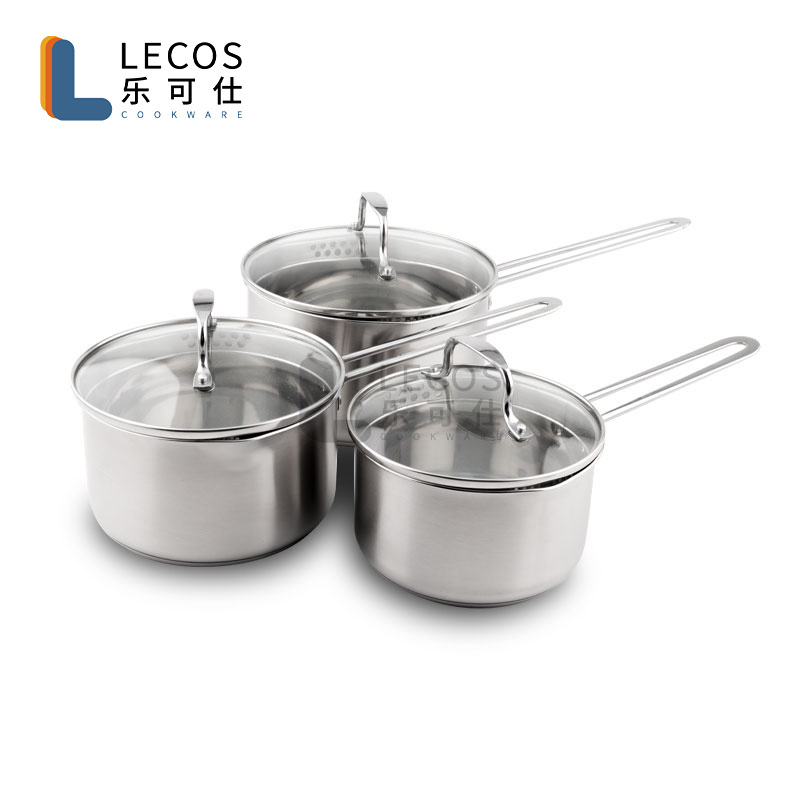 Induction Multipurpose Nonstick Sauce Pan Small Soup Pot Milk Pan with Glass Strainer Lid and Pour Spouts