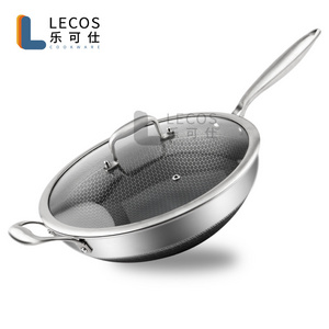 PFAS Free Non Stick Triply Stainless Steel Wok Pan And Pot Egg Deep Cookware Cooking Frying Pans