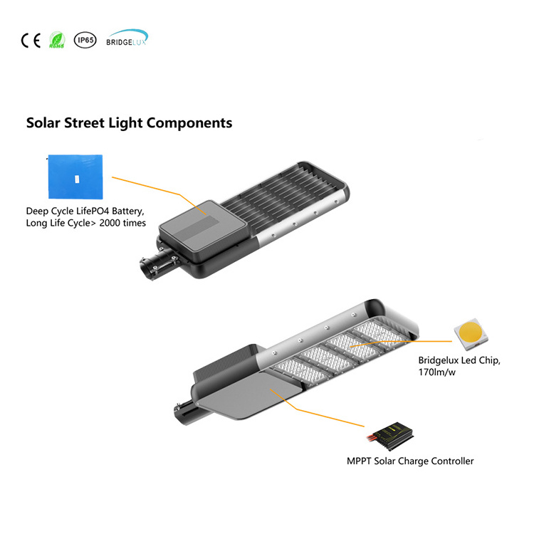 Professional traffic 30watts 100w hybrid solar sensor powered led strip street lights