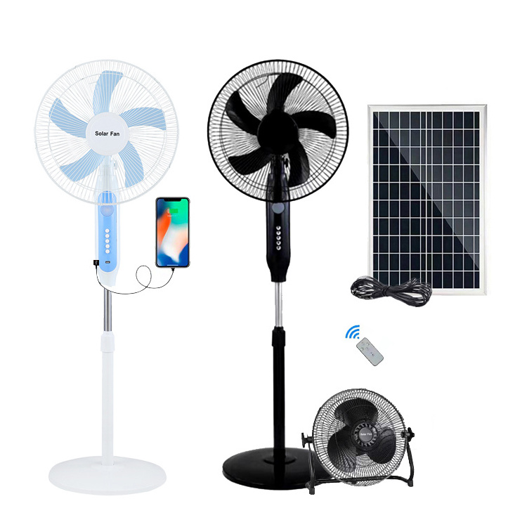 LECUSO Hot selling low noise strong wind new mini 16 Inch 12v dc price solar fan