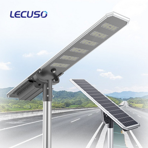 LECUSO new outdoor waterproof 60w 80w 100w 120w integrated all in one led solar street light