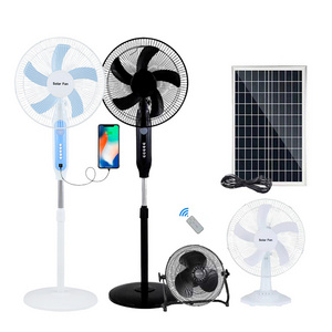 Electric Fan solar floor energy dc solar powered outdoor rechargeable ceiling fans