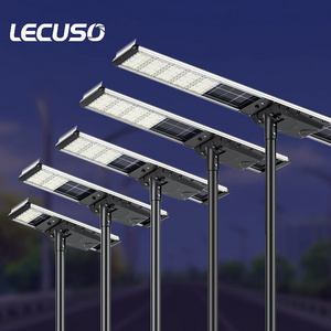 LECUSO new best quality outdoor waterproof 30w 60w 80w 100w 120w 150w integrated all in one led solar street light