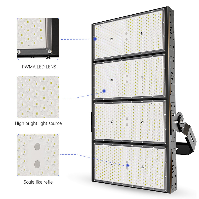 High power 100000 lumen 100 watt 200w 250 watt 400 watt 1000w led focus flood light led high mast light