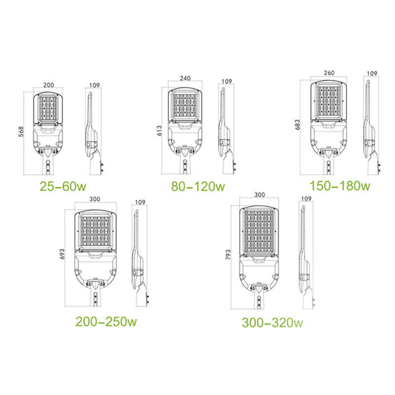 High power light fancy die cast aluminium 50w 80w 90w 100w 120w 150w 135w 200w 240w 250w 300w led street light