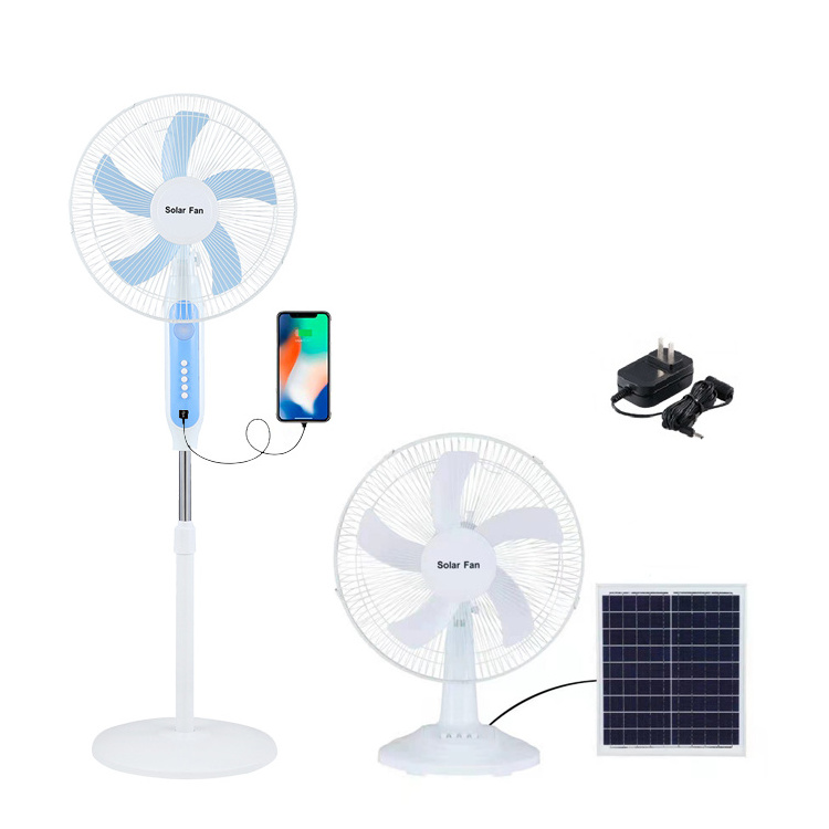 Electric Fan solar floor energy dc solar powered outdoor rechargeable ceiling fans