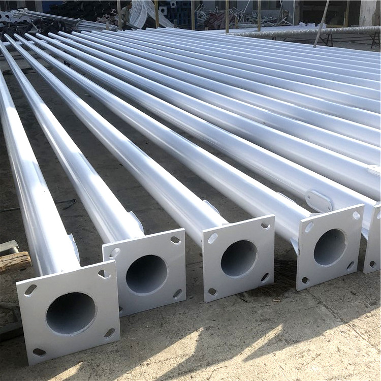 10m 11m galvanized production line mastil para farola high led street light pole for kenya