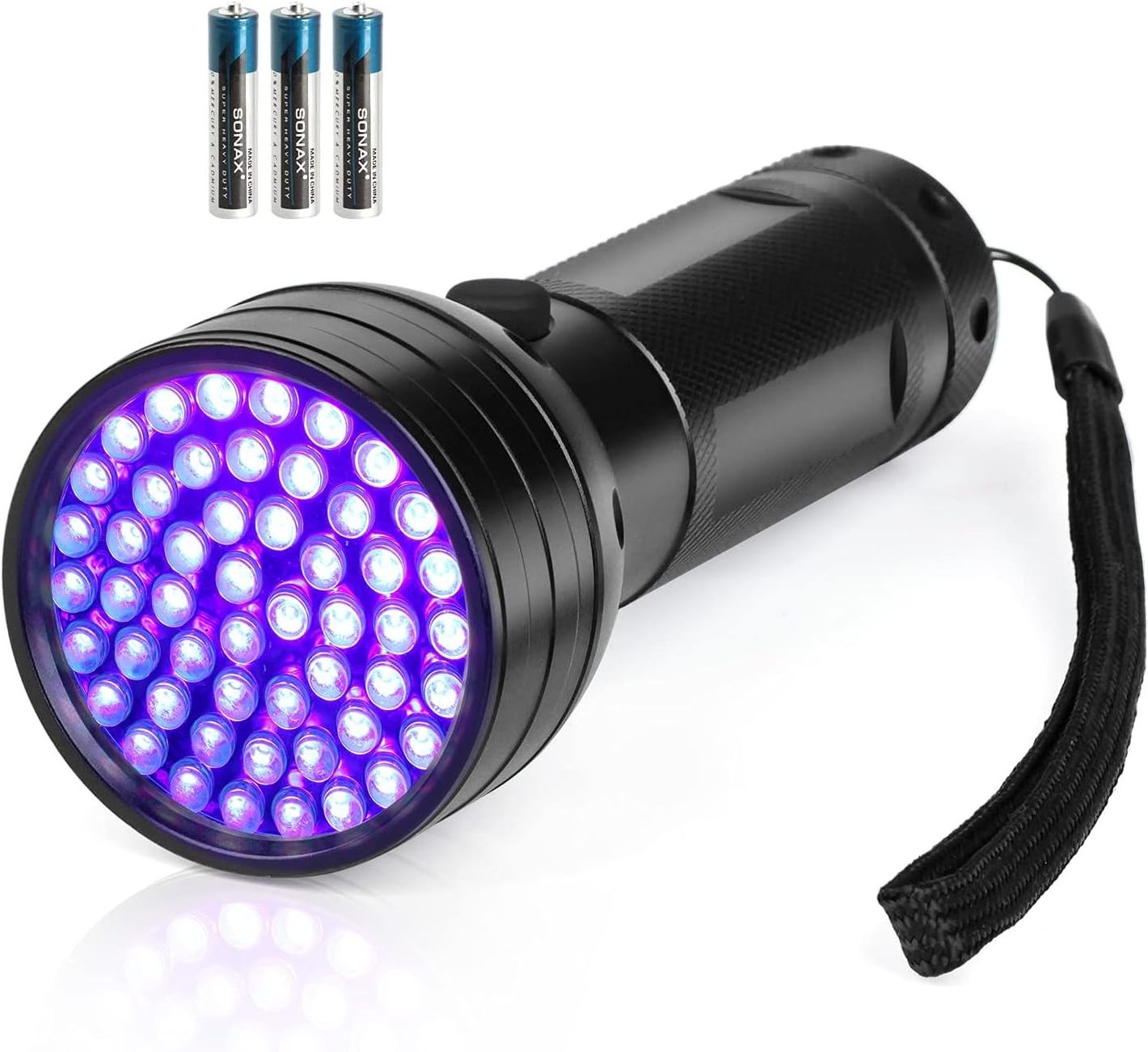 Black Light UV Flashlight, 51 LED Blacklight Flashlights 395 nm Pet Urine Detector for petUrine, Stains, Bed Bug (Black)