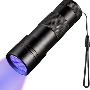 UV Flashlight Black Light,Handheld Inspection Blacklight 12 Led 395nm Mini Light Torch for Dog Pet Urine Stains,Bugs Detector