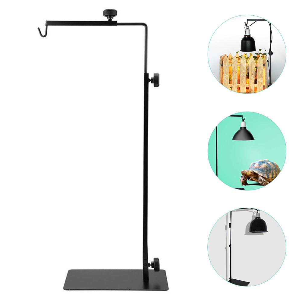 Adjustable Height Lamp Stand Snake Heat Floor Metal Reptile Tank Accessory Portable Reptile Heat Lamp Stand Adjustable Lamp Rack