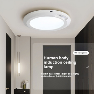 Motion Sensor Ceiling Light Wired for aisle, cloakroom, balcony,LED wireless induction,USB Rechargeable charging with remote