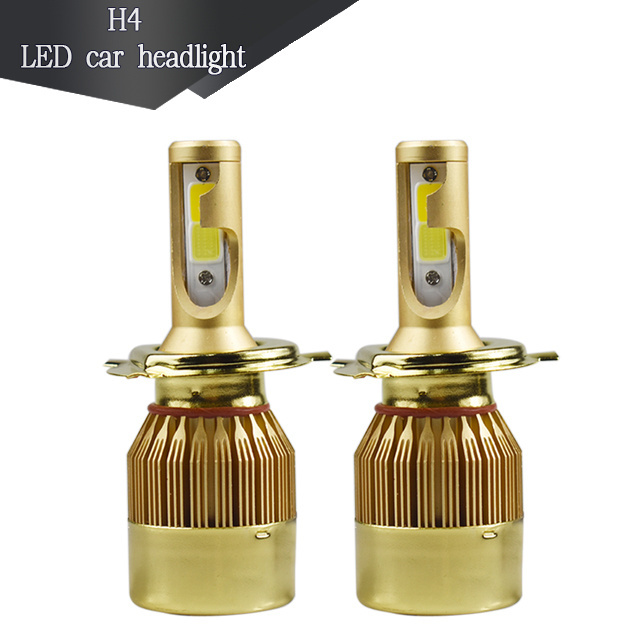 Dual color c6 Led Headlight Bulb h7 H4 9005 9006 COB Chip 3000k 6000k H11 H16 9012 Tricolor Led Headlight