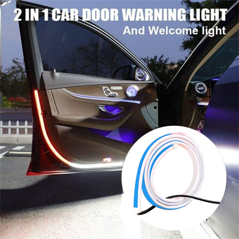 DC 12V 1.2m 2835 auto car doordash light white red running led warning door lighting