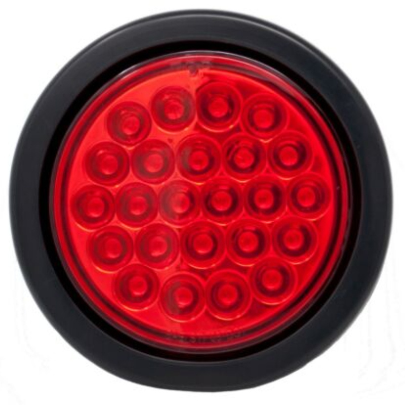 Running Tail Light Reverse Backup Stop Lamp Red Amber White 4 Inch Round 24LEDs For Truck Trailer