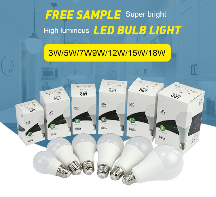 Wholesale 2700k to 6500k Aluminum b22 e27 5w 9w 12w 15w 18w led light bulb