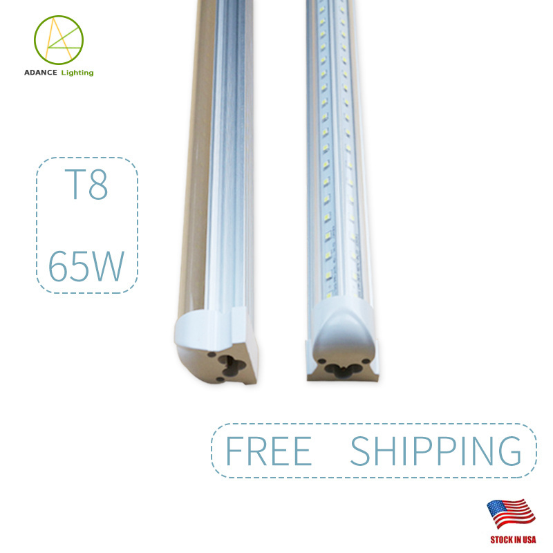 Advance lighting V-Shaped high quality 8ft Integrated Led Tubes Double Sides Led Lights 65W T8 led tube