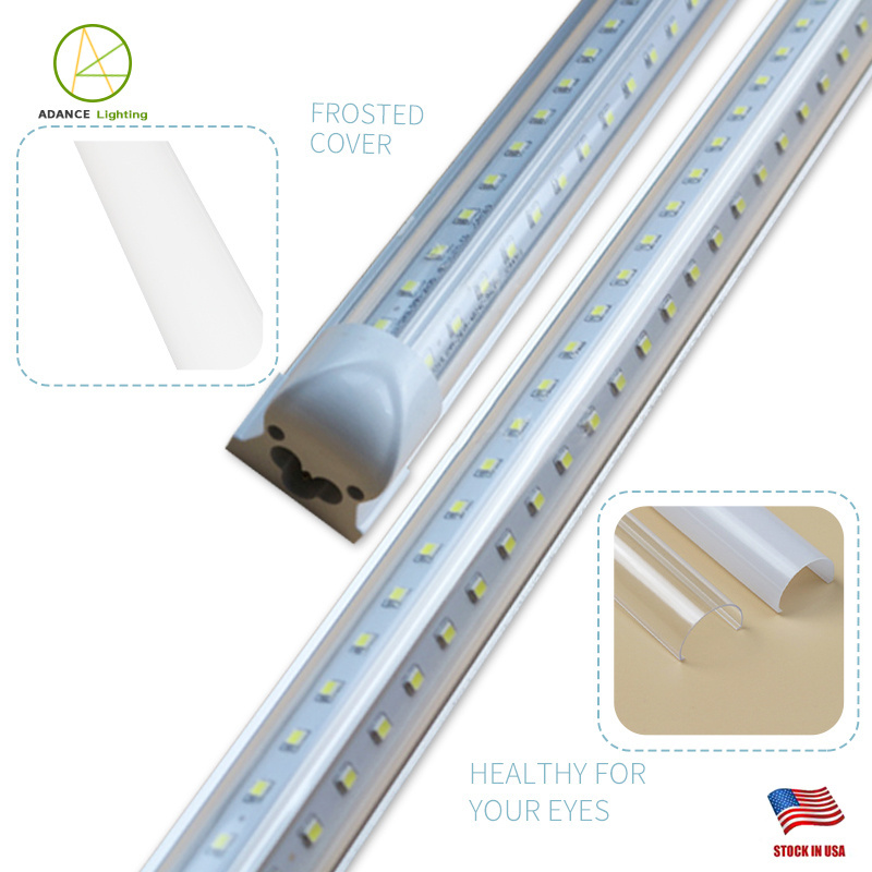 Advance lighting V-Shaped high quality 8ft Integrated Led Tubes Double Sides Led Lights 65W T8 led tube