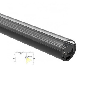 ALP142 Diameter 28mm Round Tube Aluminum LED Profile With PMMA Lens For Pendant LED Linear Lighting