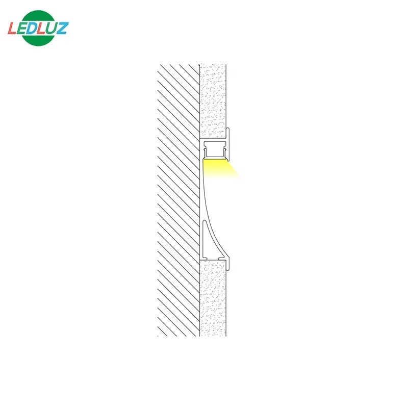 ALP023-R2 LED Skirting Lighting Aluminum Profile For Baseboard