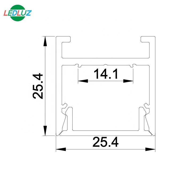 ALP25C-R 1'' Wide Ceiling Suspended Black Curved Aluminum LED Profile for Circle LED Ring Light