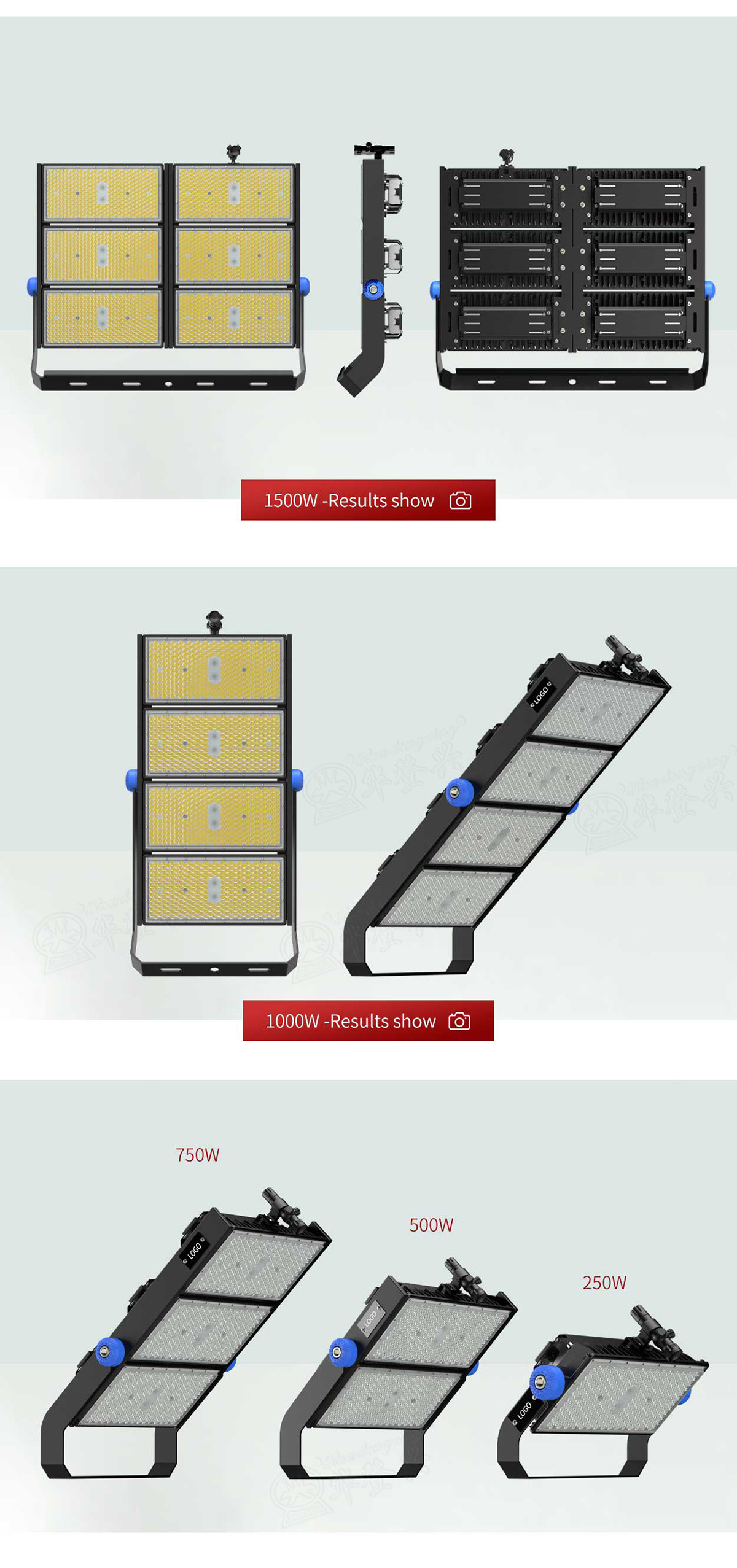 stadium lights 5 Years Warranty Adjustable module Outdoor IP66 Waterproof 1000W Sport Led Flood Light