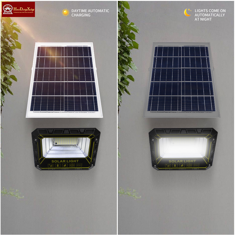 MD Slim 40W-500W LED Solar Flood Lights IP67 Aluminum Garden Solar Projector Indoor Outdoor Landscape Application ABS Body 200W