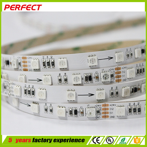 intertek led strip 24V 5050 digital RGB flexible led strip light with IC p943/ws2813