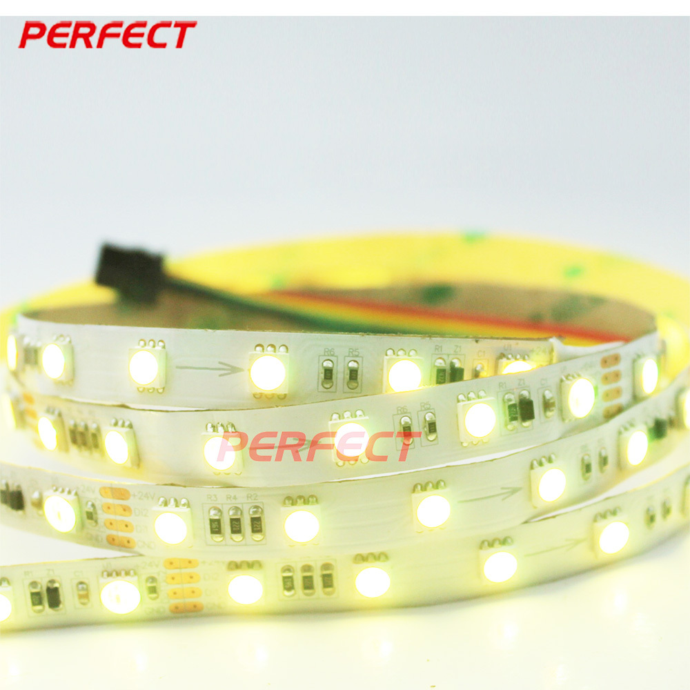 intertek led strip 24V 5050 digital RGB flexible led strip light with IC p943/ws2813