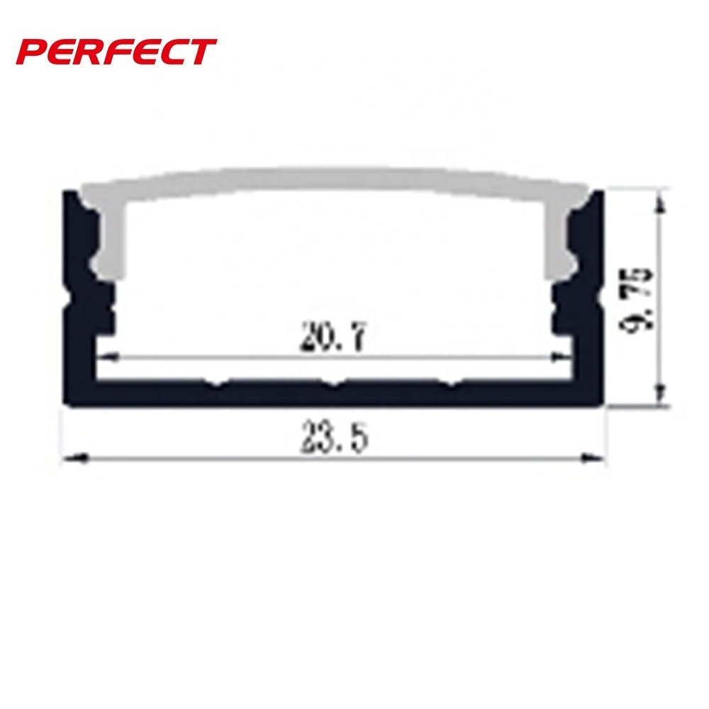 20mm Aluminum Extrusion Profile for U Shape LED Strip Profiles LED Bar Lights Aluminum Channel