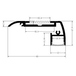 Nose walking board LED lighting Aluminum Profile for nose walking stair