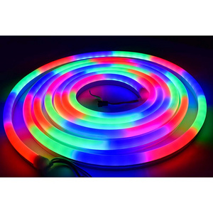 Addressable rgb LED Neon Strip Light 5m  WS2811 LED Soft Bend Neon Flex 24v IP65 Outdoor neon rope light