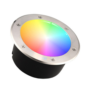 App Control 12VDC Outdoor Rgbcw Color Change Inground Dimming Multicolor Led Recessed Floor Light Underground Light Led