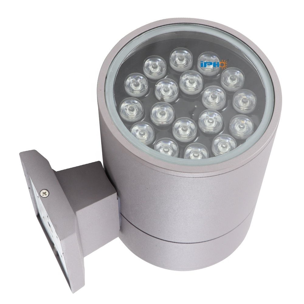 18W Morden Outdoor Ip65 Garden Yard Round Cylinder Wall Mount Pack Sconce Led Wall Light