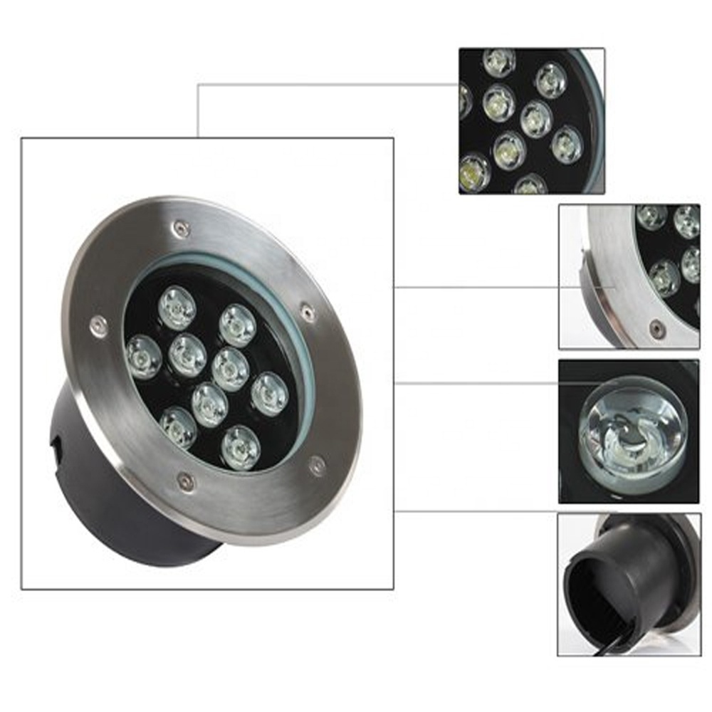 9W Outdoor Waterproof Led Underground Landscape Buried Garden Yard Light Outside Recessed Lights