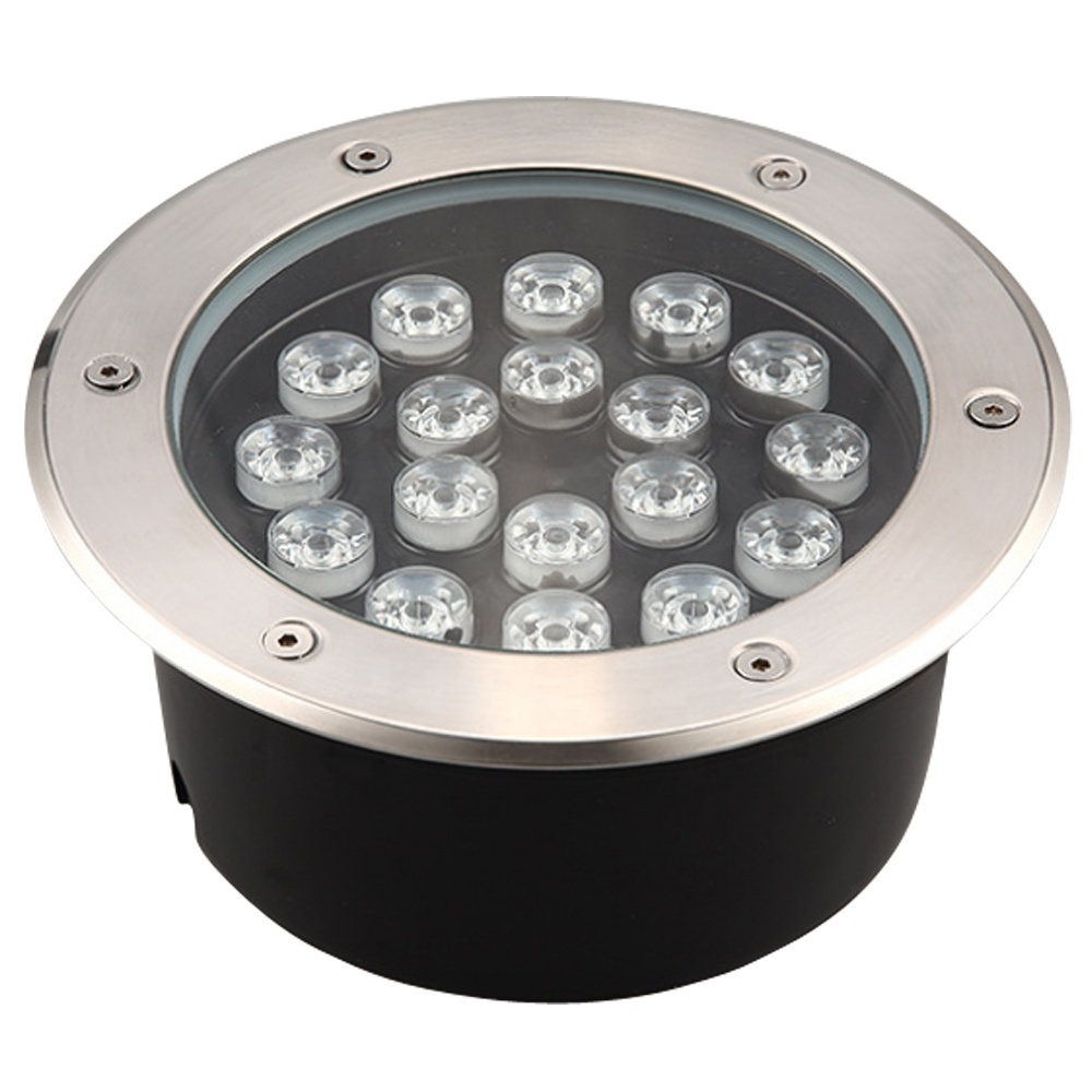 18W IP65 Outdoor Waterproof Recessed Floor Round Led Deck Garden Inground Buried Underground Light