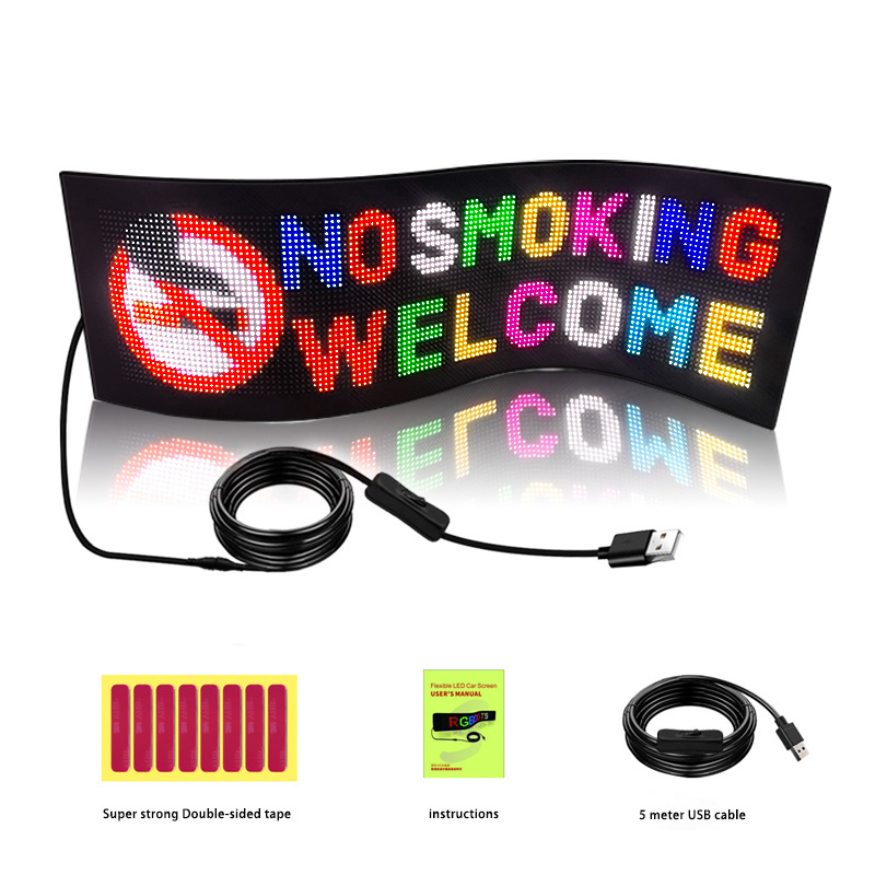 Led Moving Message Sign Led Video Wall Flexible Led Screen APP Video Wall Display Screen Panel RGB Indoor SDK RGB 7 Color 5mm 5V