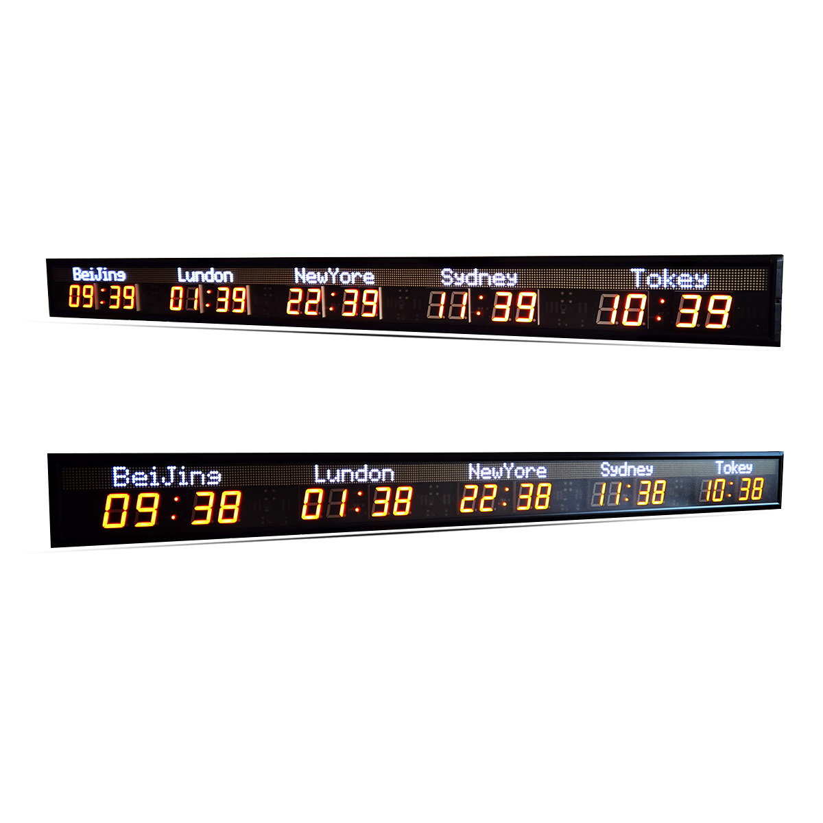 Zhong Xiaoxiao Brand 5 time zone clock Led Large Wall multi zone clock GPS Digital Clock