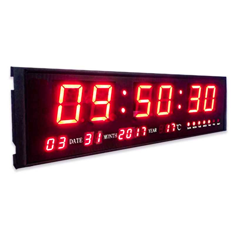 customization 3-inch high quality alarm clock digital LED countdown remote control silent wall clock