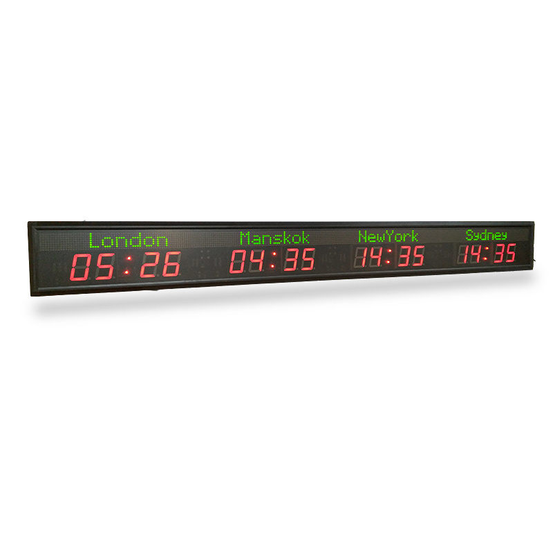 [customization] 3 /4 /5 /6 city time digital LED world clock multi time zone clock countdown large LED electronic clock