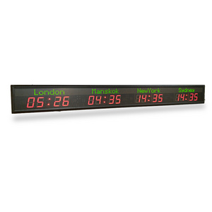 [customization] 3 /4 /5 /6 city time digital LED world clock multi time zone clock countdown large LED electronic clock