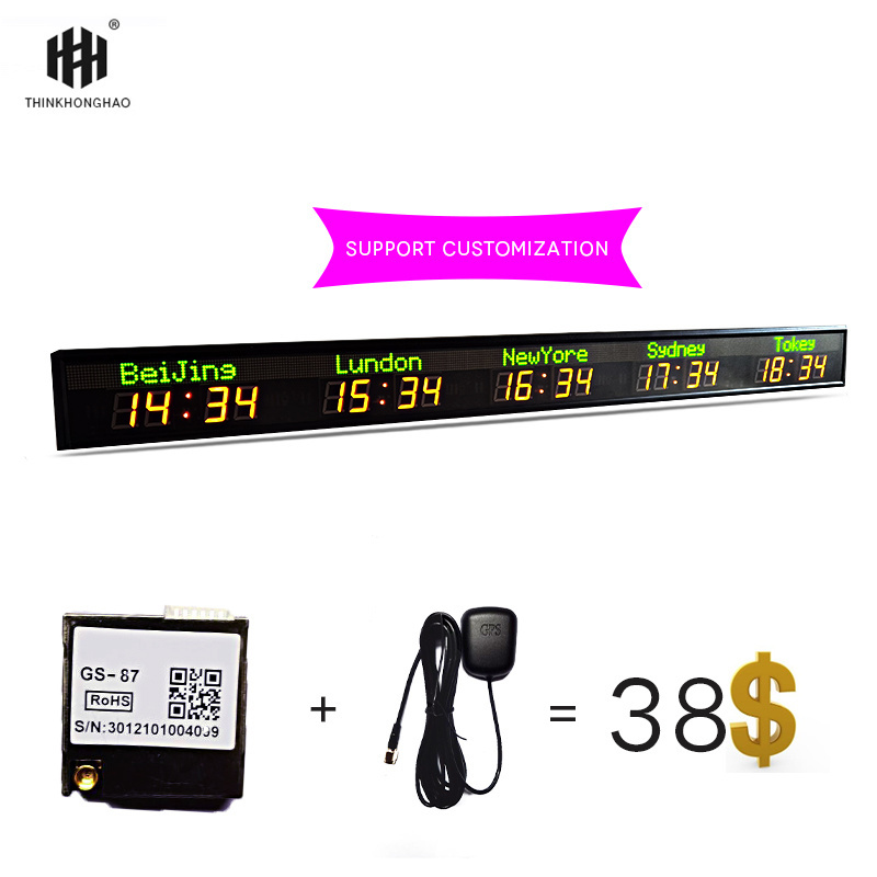 Manufacturer 5 World Watch Wholesale Modern Intelligent Precise Countdown Remote Control Wall multi zone clock