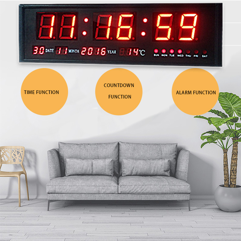 ZHONG XIAO XIAO LED Digital Perpetual Calendar Hours, Minutes, Seconds,Wall Clock  at Home