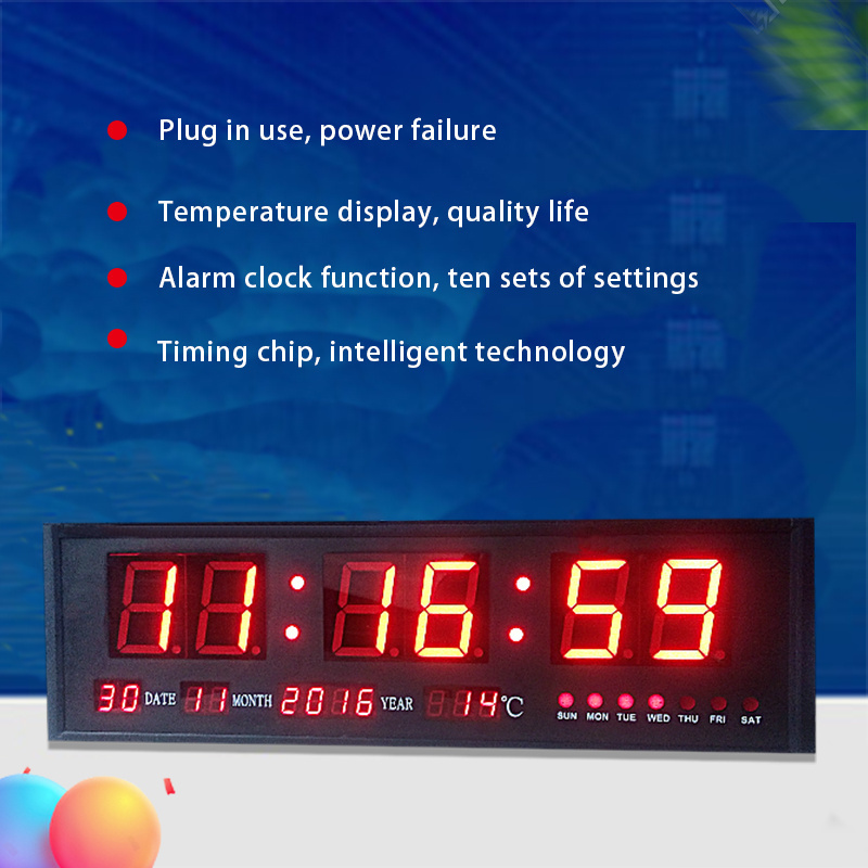 ZHONG XIAO XIAO LED Digital Perpetual Calendar Hours, Minutes, Seconds,Wall Clock  at Home